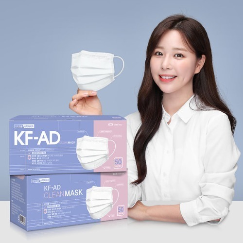 국산 다샵 클린 KF-AD 비말차단 마스크 화이트 100매